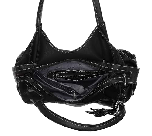 Fostelo Women's Vegan Leather Style Diva Handbag Shoulder Hobo Bag Ladies Purse (Large)