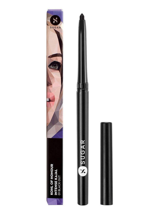 SUGAR Cosmetics Kohl Of Honour Intense Kajal01 Black Out (Black) Longlasting formula, Lightweight