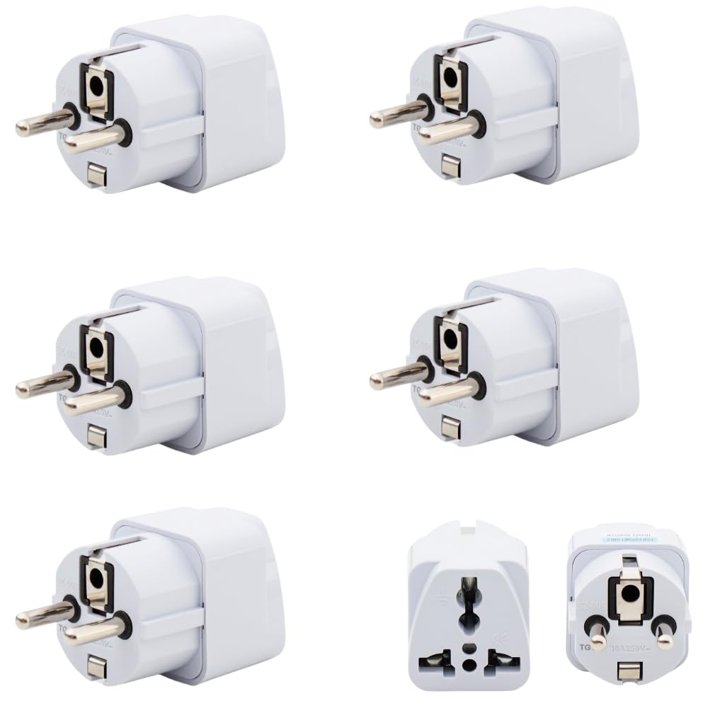 Hi-PLASST (3pcs) Type-A US Converter Plug // India to USA Universal Travel Adapter for USA, Canada, Mexico, Brazil, Philippines, Cuba, Thailand, Taiwan, Japan, Panama, etc