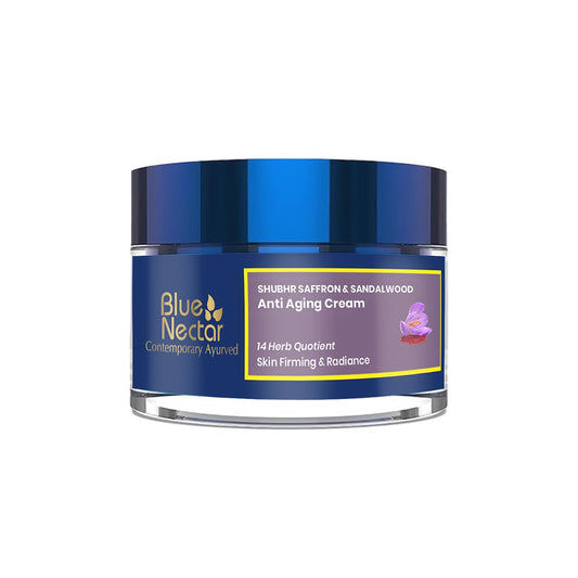 Blue Nectar Ayurvedic Anti Aging Cream For Women For Collagen Boost And Deep Moisturizer For Face Naturally Skin Firming Face Cream (14 Herbs 50g)