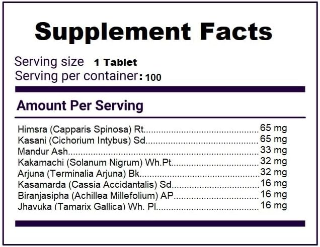 Liv. 52 Tablets for Detox and Liver Support and, Pack of 100, All Natural- All Herbal