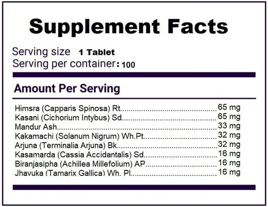 Liv. 52 Tablets for Detox and Liver Support and, Pack of 100, All Natural- All Herbal