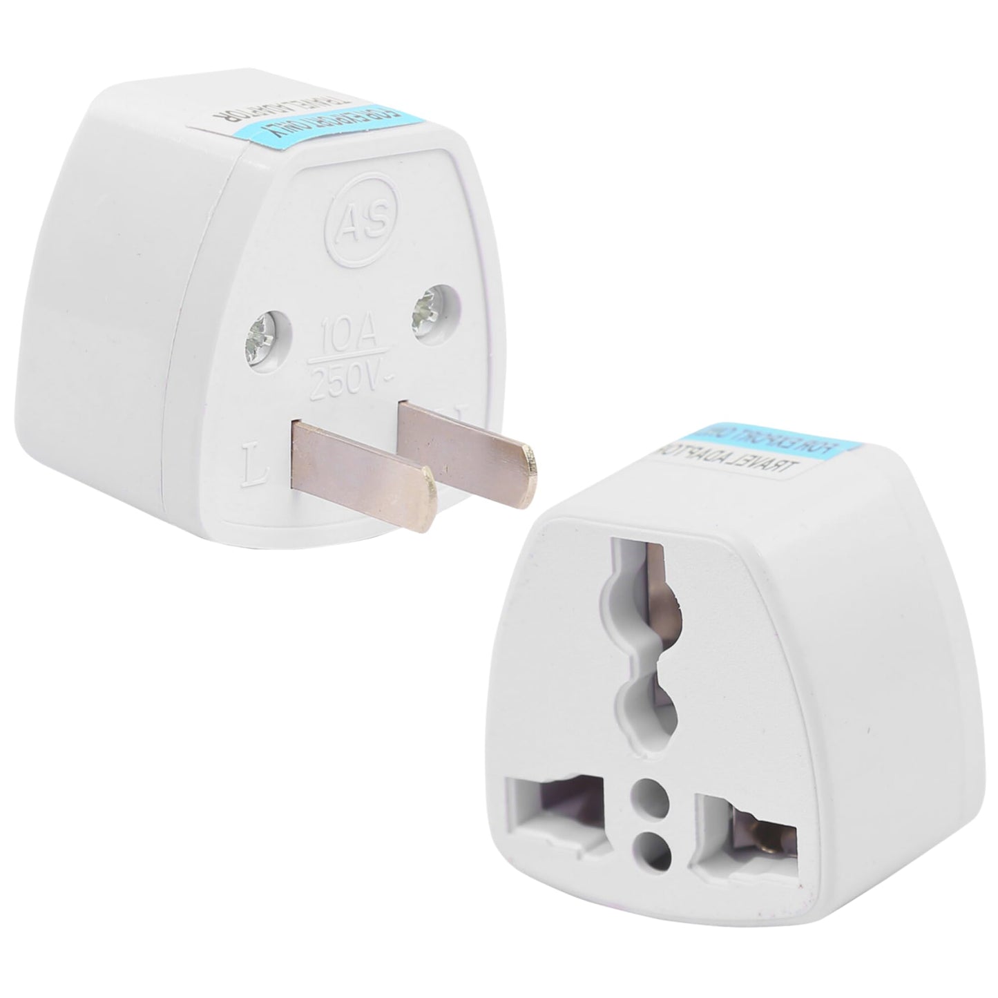 Hi-PLASST (3pcs) Type-A US Converter Plug // India to USA Universal Travel Adapter for USA, Canada, Mexico, Brazil, Philippines, Cuba, Thailand, Taiwan, Japan, Panama, etc