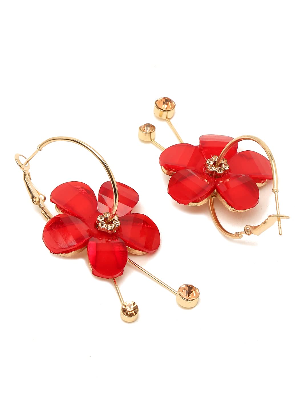 YouBella Jewellery Earings Gold Plated Floral Earrings for Girls and Women