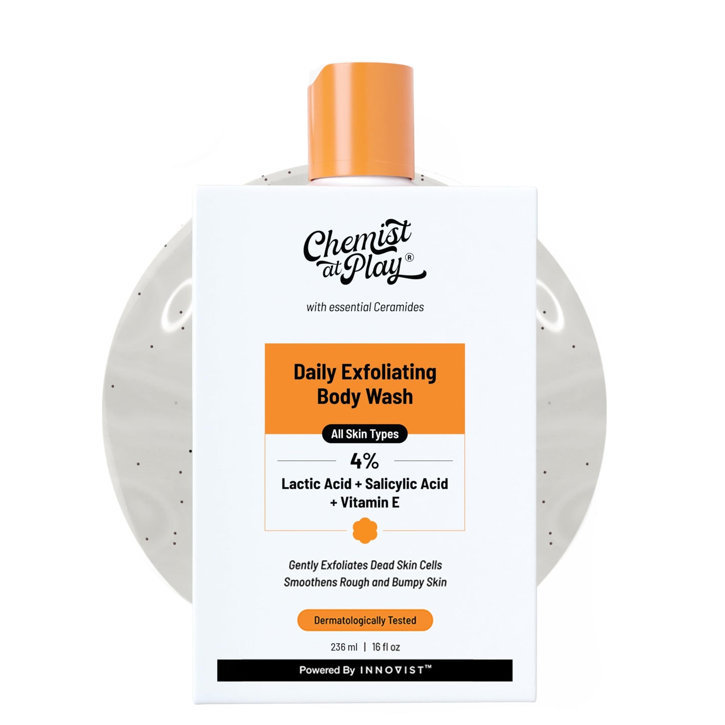 Body Wash Exfoliating For Dry Rough Bumpy Strawberry Skin With 1% Salicylic Acid 2% Lactic Acid And Ceramides For Men And Women (7.9 Ounce)