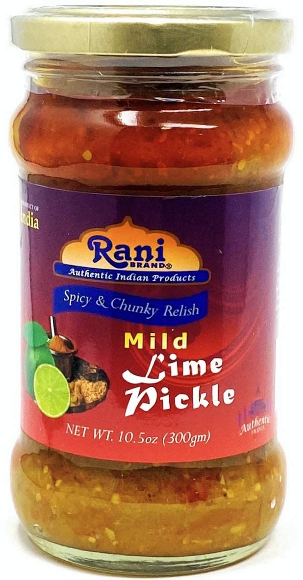 Rani Lime Pickle Hot (Achar, Spicy Indian Relish) 10.5oz (300g) Glass Jar ~ Vegan | Gluten Free | NON-GMO | No Colors | Popular Indian Condiment, Indian Origin