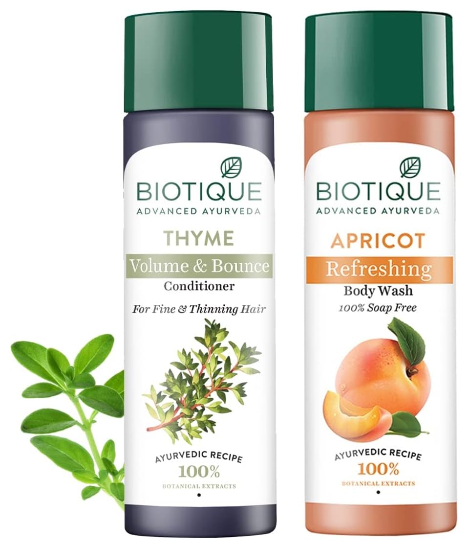Biotique Bio Apricot Refreshing Body Wash, 190ml And Biotique Bio Honey Gel Refreshing Foaming Face Cleanser, 120ml