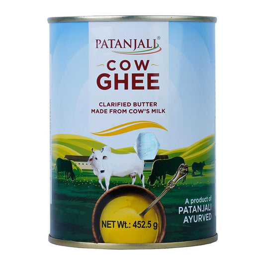 Patanjali Grass Fed Cow Ghee 1Lt- Energy Infused, Low in Lactose, Low in Casein, Non-GMO, Vegetarian, Gluten free, Keto and Paleo friendly.