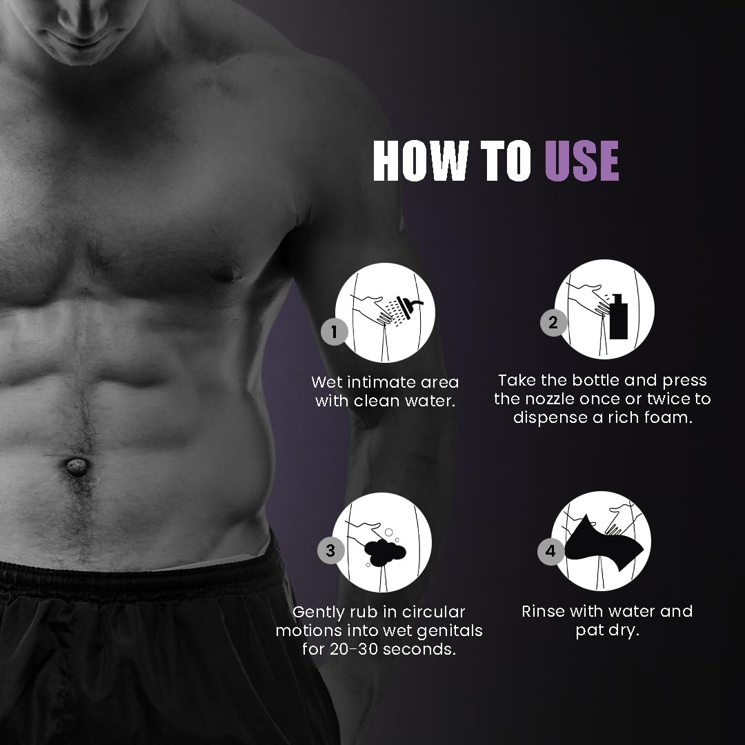 Skin Elements Intimate Wash for Men with Passion Fruit (4.05 Fl Oz) | pH Balanced Foaming Intimate Wash | Prevents Itching, Irritation & Bad Odor |