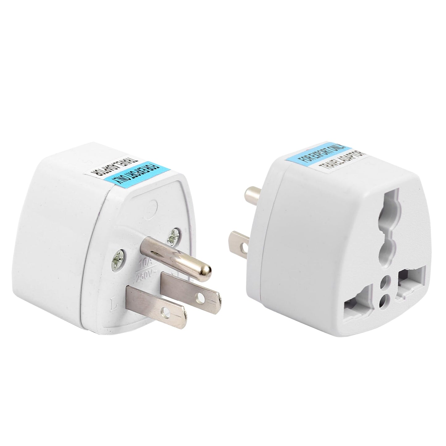 Hi-PLASST (3pcs) Type-A US Converter Plug // India to USA Universal Travel Adapter for USA, Canada, Mexico, Brazil, Philippines, Cuba, Thailand, Taiwan, Japan, Panama, etc