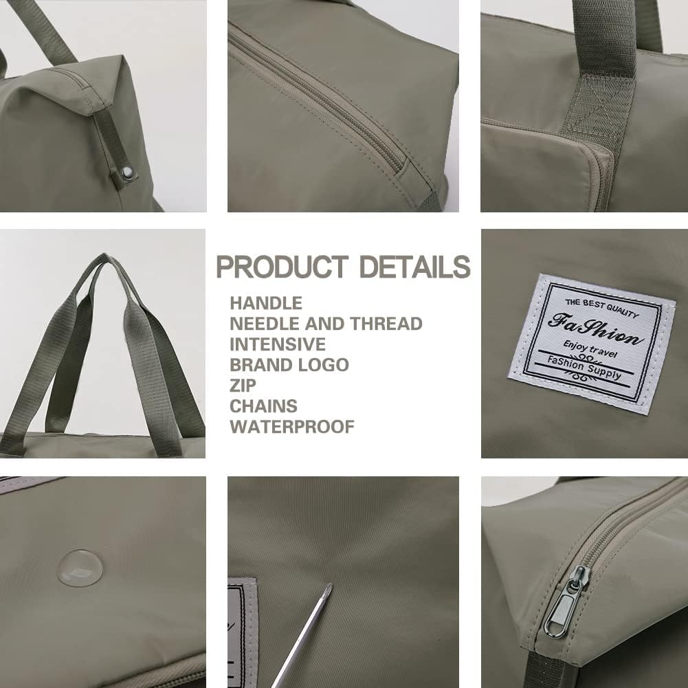 Wazdorf 41 Liter Expandable Travel Bags for Women, Duffle Bags for Women Luggage, Foldable Vanity Traveling Bag, Waterproof Hand Bag for Ladies Personal Items