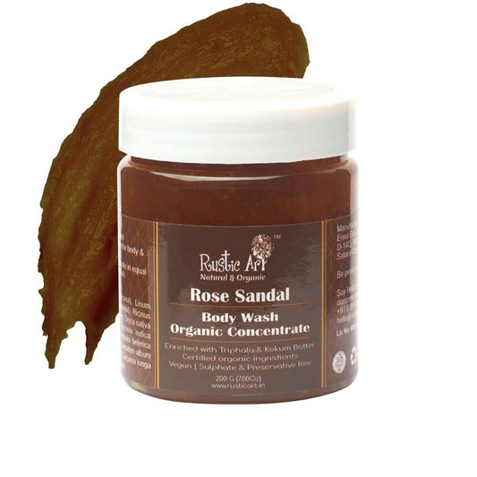 Rustic Art Rosemary Peppermint Body Wash | Organic Castile Soap | Cooling, Fights Body Acne & Gently Exfoliates | Sulphate & Paraben-Free | For Women & Men | Deep Cleansing & Moisturizing | 300ml