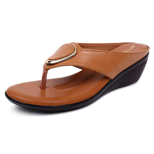 TRASE Women's Fashion Sandal | Faux Leather, Comfortable & Stylish Wedges | Ideal for Casual & Formal Occasions 2 inches heel