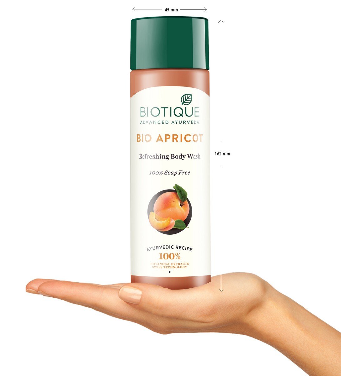 Biotique Bio Apricot Refreshing Body Wash, 190ml And Biotique Bio Honey Gel Refreshing Foaming Face Cleanser, 120ml