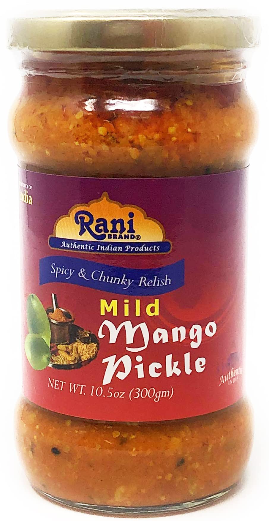 Rani Lime Pickle Hot (Achar, Spicy Indian Relish) 10.5oz (300g) Glass Jar ~ Vegan | Gluten Free | NON-GMO | No Colors | Popular Indian Condiment, Indian Origin