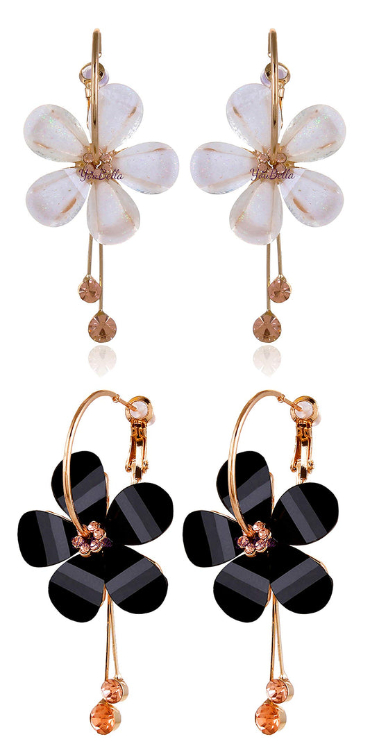 YouBella Jewellery Earings Gold Plated Floral Earrings for Girls and Women
