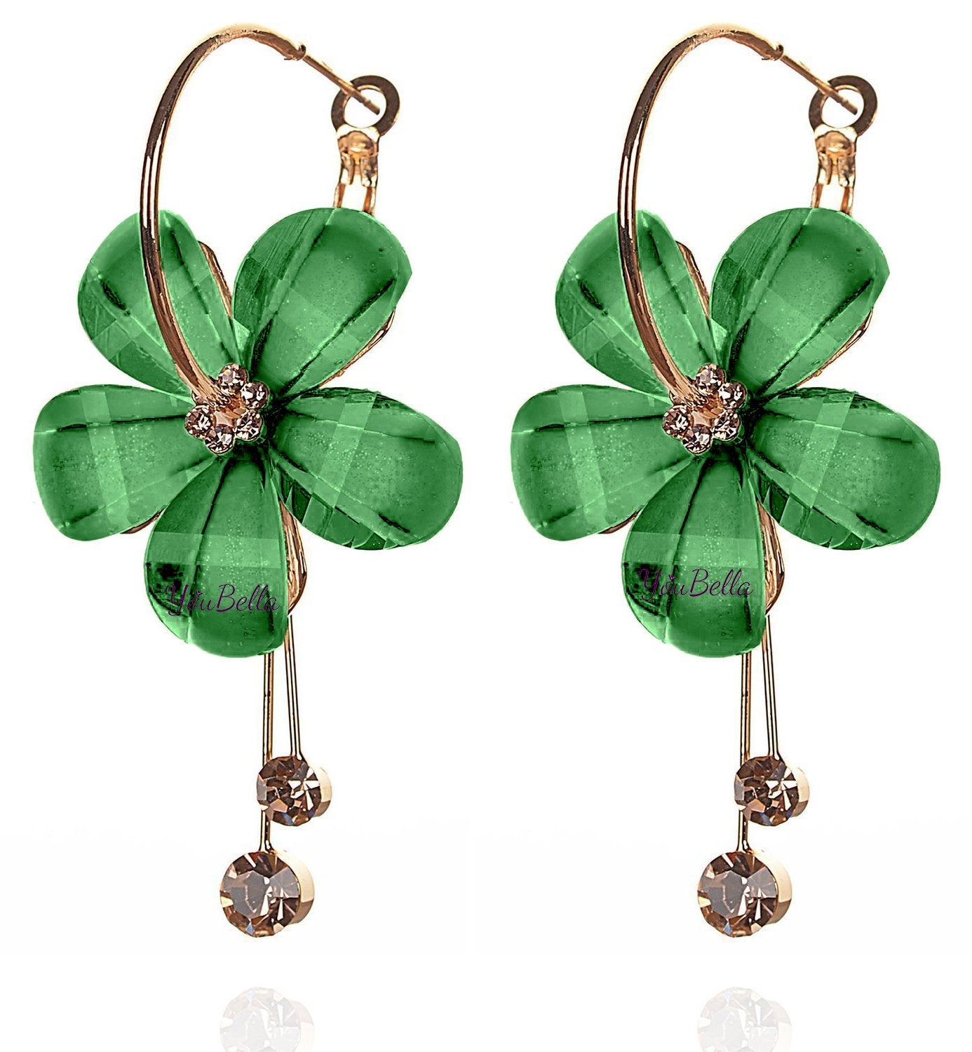 YouBella Jewellery Earings Gold Plated Floral Earrings for Girls and Women