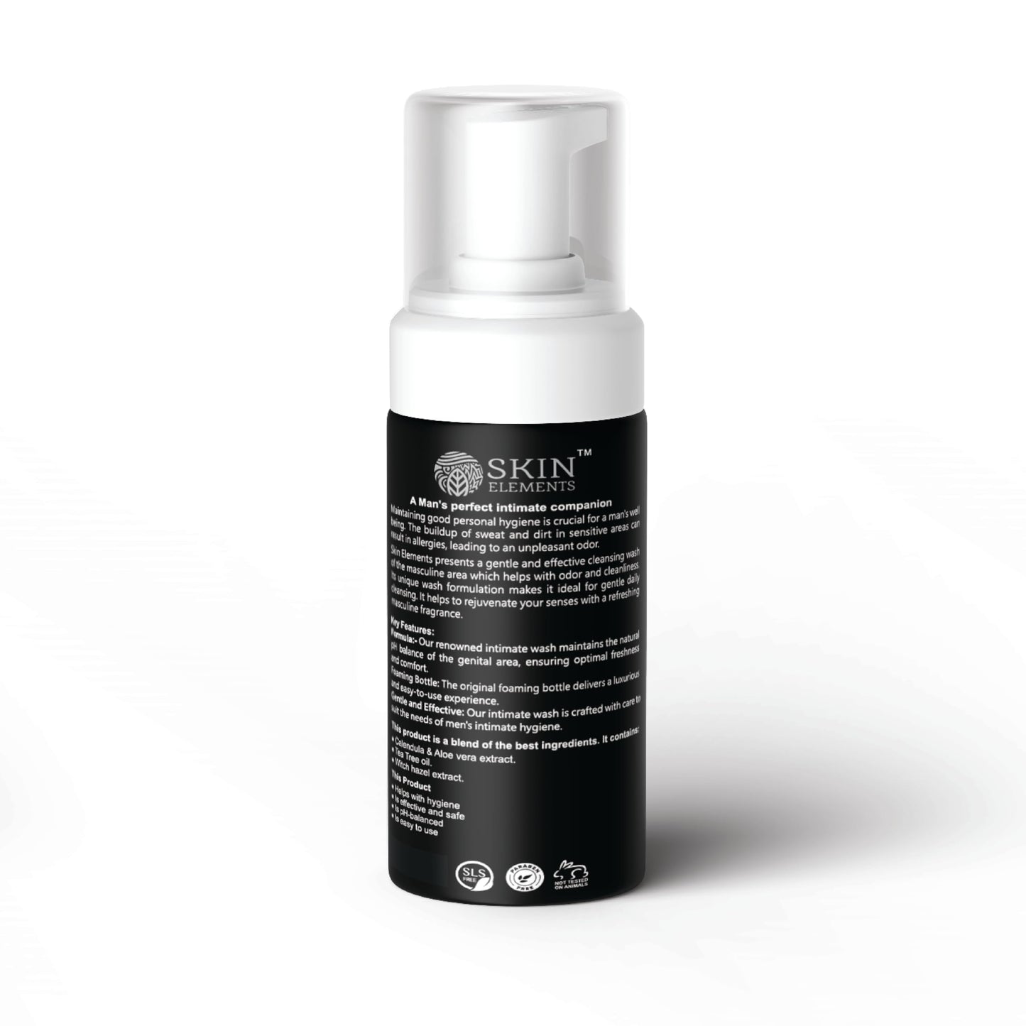 Skin Elements Intimate Wash for Men with Passion Fruit (4.05 Fl Oz) | pH Balanced Foaming Intimate Wash | Prevents Itching, Irritation & Bad Odor |