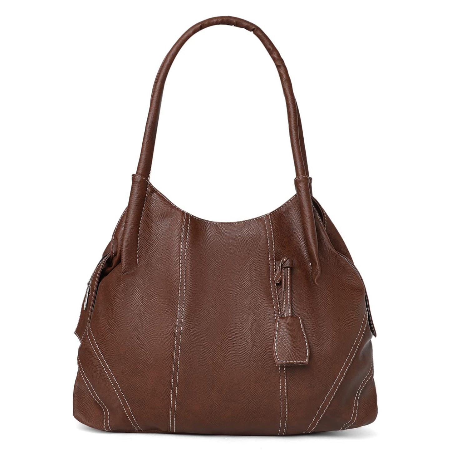 Fostelo Women's Vegan Leather Style Diva Handbag Shoulder Hobo Bag Ladies Purse (Large)