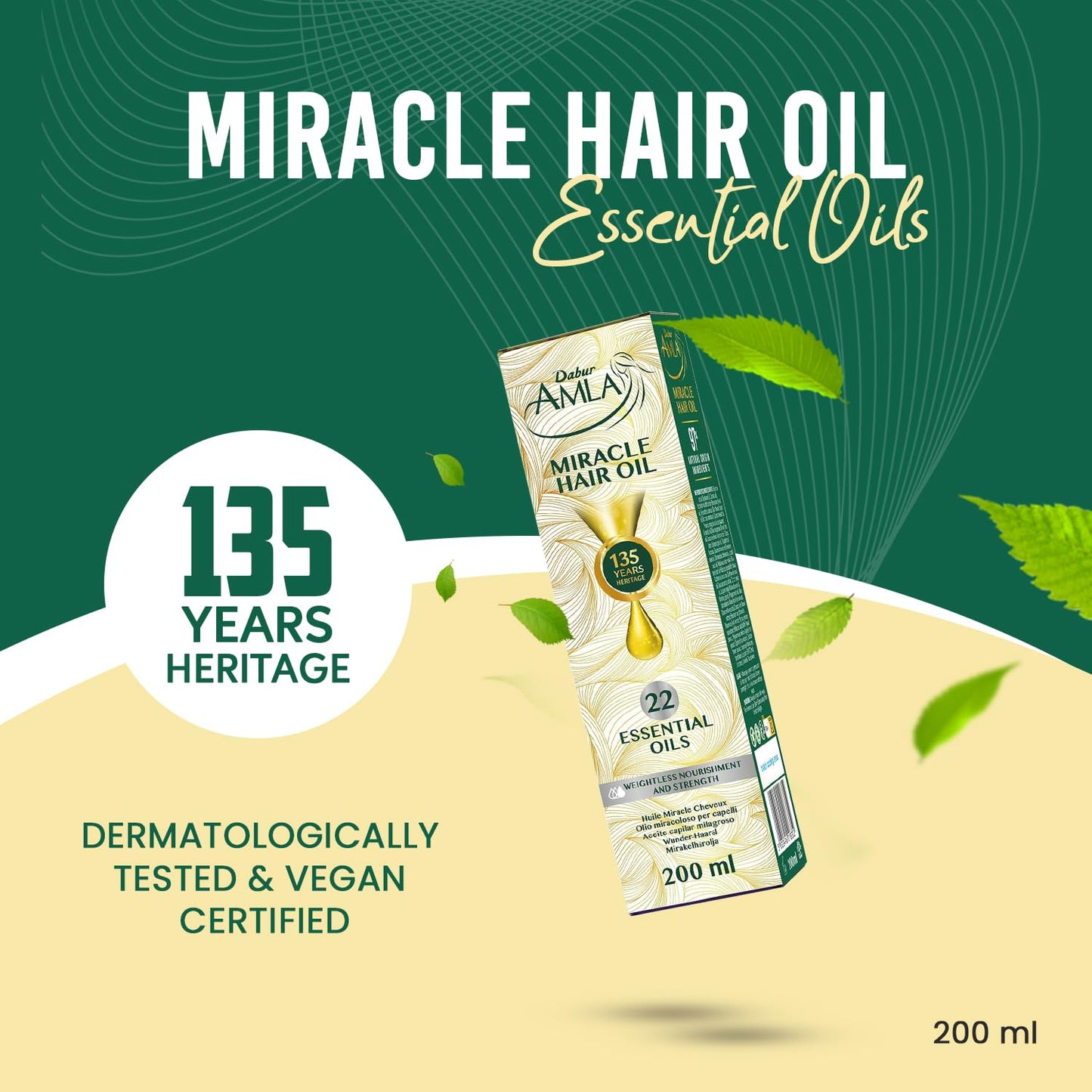 Dabur Amla Hair Oil - Nourishing Indian Oil for Men & Women, for Healthy, Moisturized Hair and Scalp (300ml)