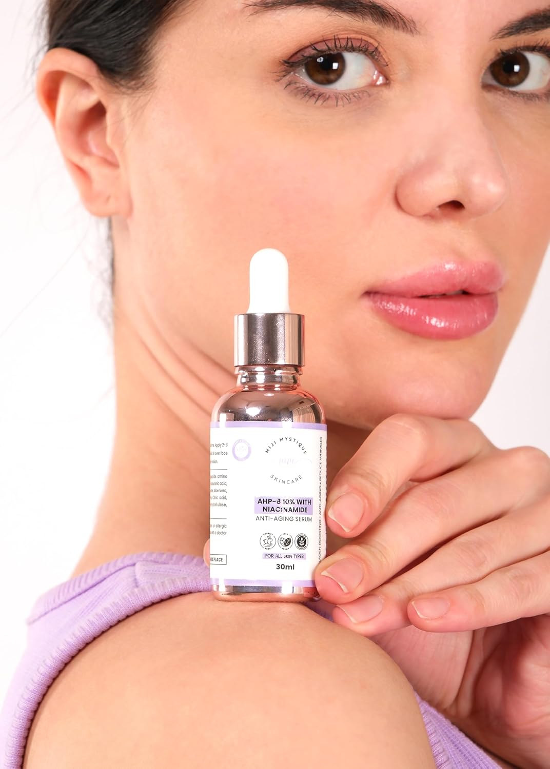 Miji Mystique Argireline Peptide Face Serum with AHP-8 | AHP-8 + Niacinamide | Smooths Fine Lines | Collagen Boost | Firms & Tightens Skin | Peptide Complex Serum | Non-Invasive Wrinkle Care | Botox Alternative | Reduces Fine Lines & Wrinkles | Firms & Li
