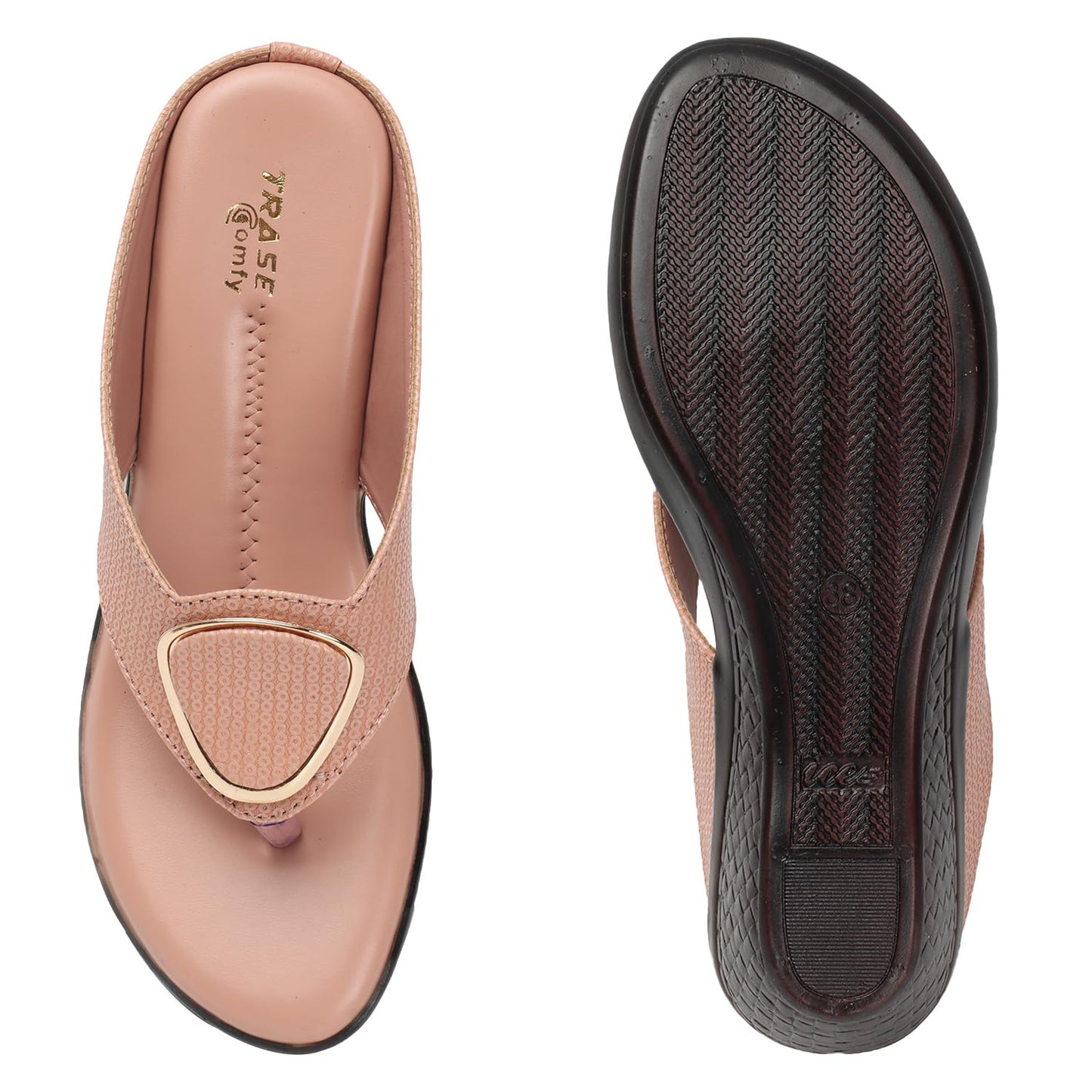 TRASE Women's Fashion Sandal | Faux Leather, Comfortable & Stylish Wedges | Ideal for Casual & Formal Occasions 2 inches heel