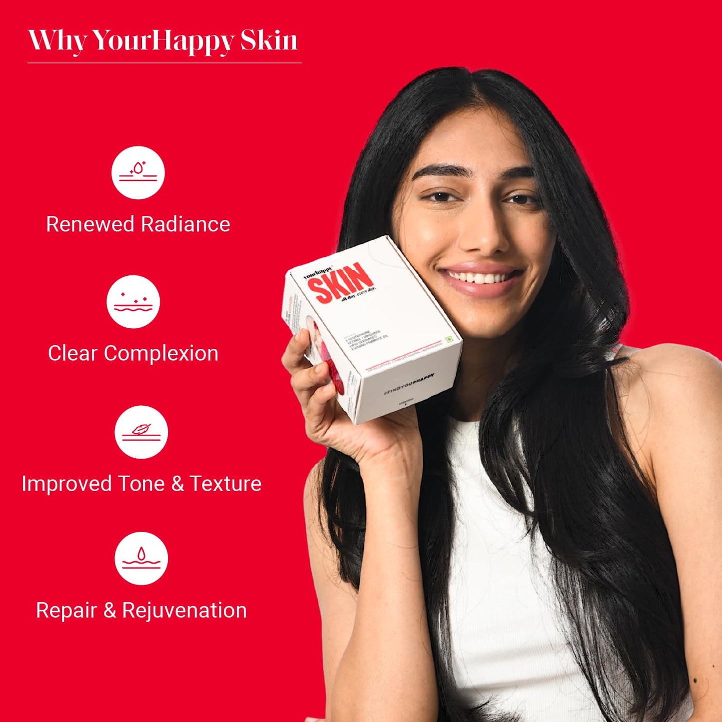 YourHappyLife Advanced L-Glutathione Glow-Up Skin Capsules with NAC for Brighter Clearer Skin & Pigmentation Reduction | with Retinol & Niacinamide, 30 capsules
