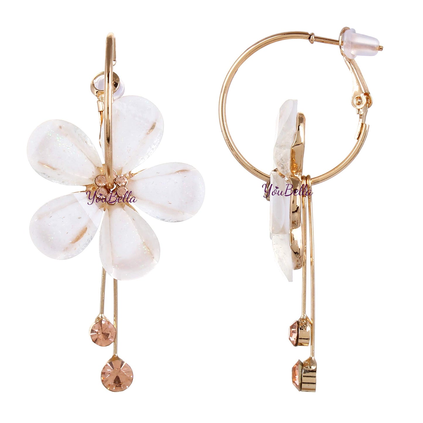 YouBella Jewellery Earings Gold Plated Floral Earrings for Girls and Women