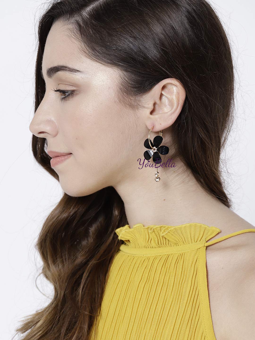 YouBella Jewellery Earings Gold Plated Floral Earrings for Girls and Women