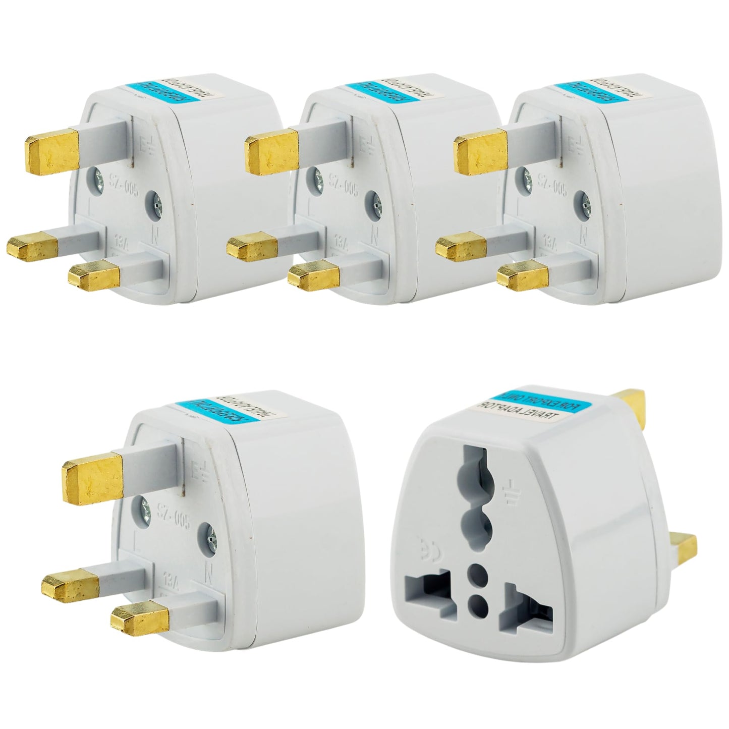 Hi-PLASST (3pcs) Type-A US Converter Plug // India to USA Universal Travel Adapter for USA, Canada, Mexico, Brazil, Philippines, Cuba, Thailand, Taiwan, Japan, Panama, etc