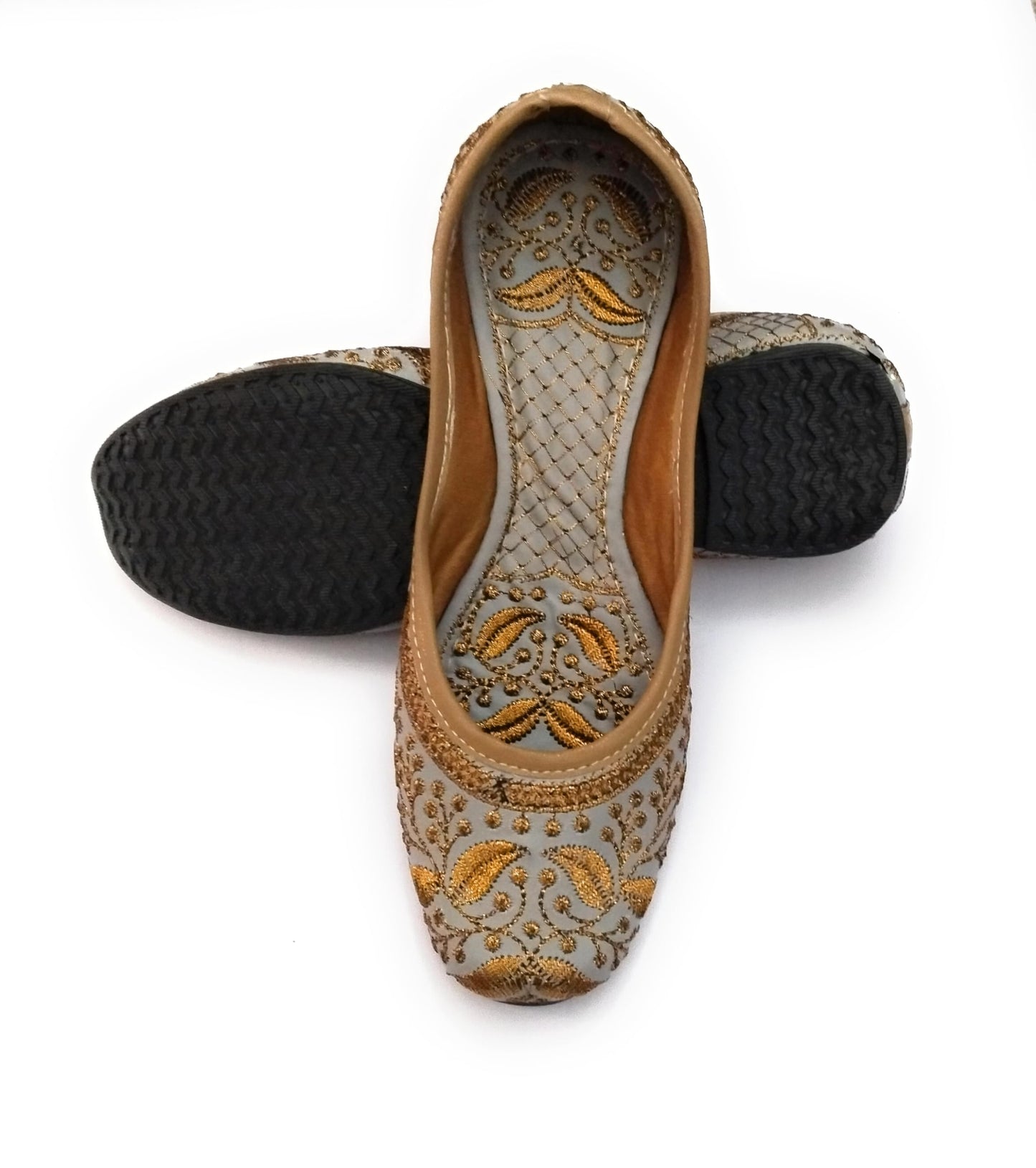 NIHARIKA Women’s Embroidered Rajasthani Mojari's Women Ethnic Footwear Mojari/Punjabi Jutti