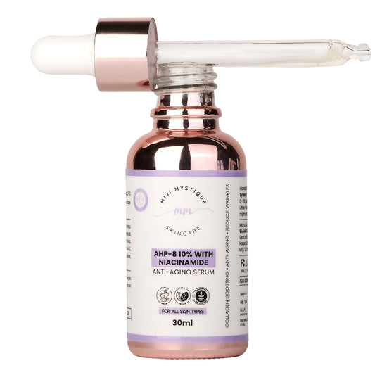 Miji Mystique Argireline Peptide Face Serum with AHP-8 | AHP-8 + Niacinamide | Smooths Fine Lines | Collagen Boost | Firms & Tightens Skin | Peptide Complex Serum | Non-Invasive Wrinkle Care | Botox Alternative | Reduces Fine Lines & Wrinkles | Firms & Li