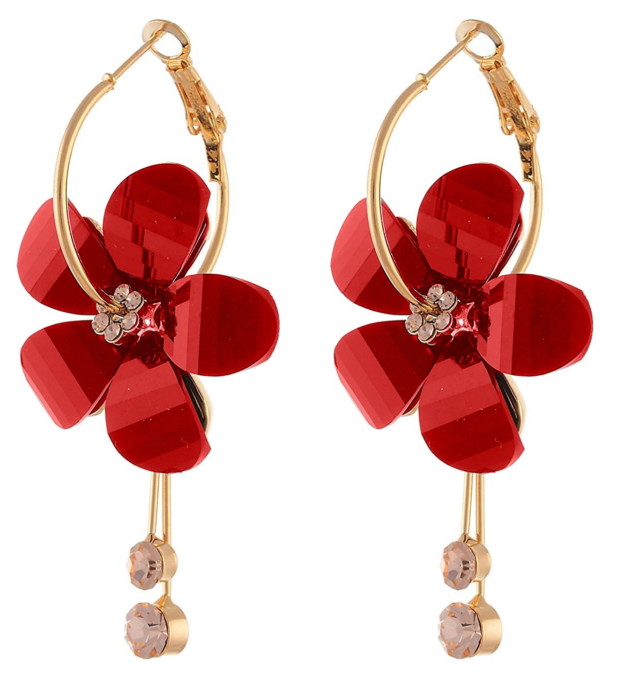 YouBella Jewellery Earings Gold Plated Floral Earrings for Girls and Women