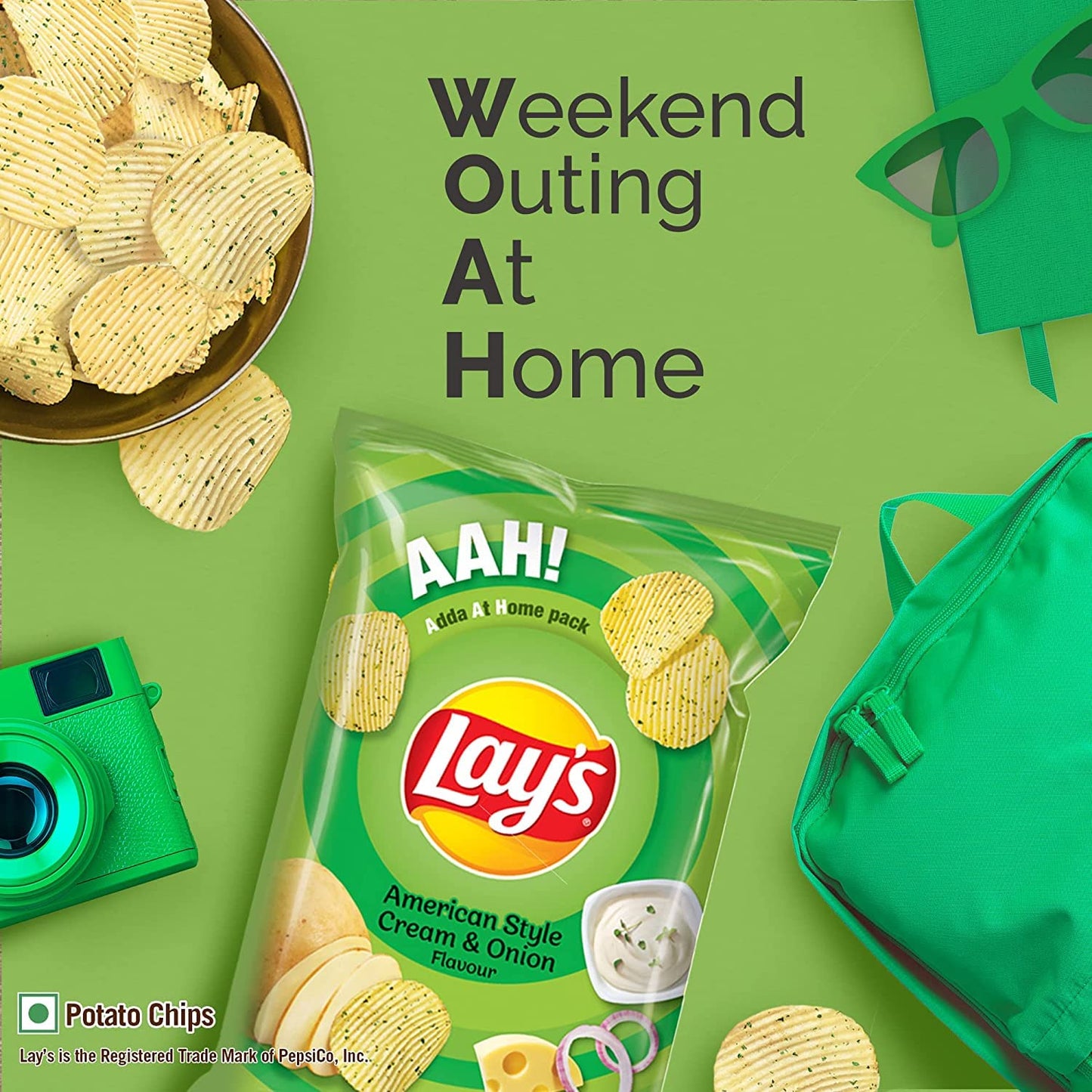 Lay's Potato Chips, India's Magic Masala Flavour, Crunchy Chips & Snacks 3 PACK