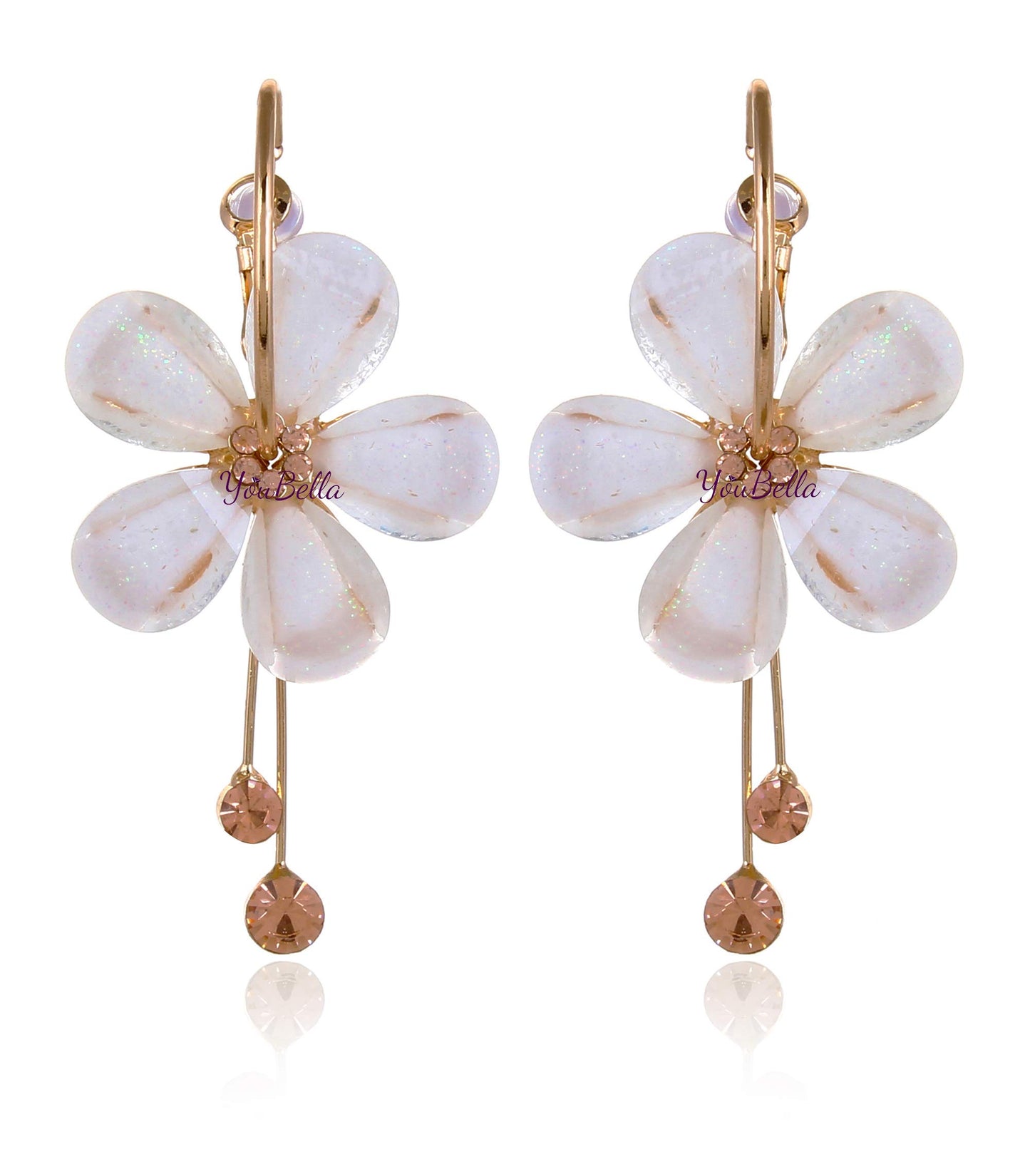 YouBella Jewellery Earings Gold Plated Floral Earrings for Girls and Women