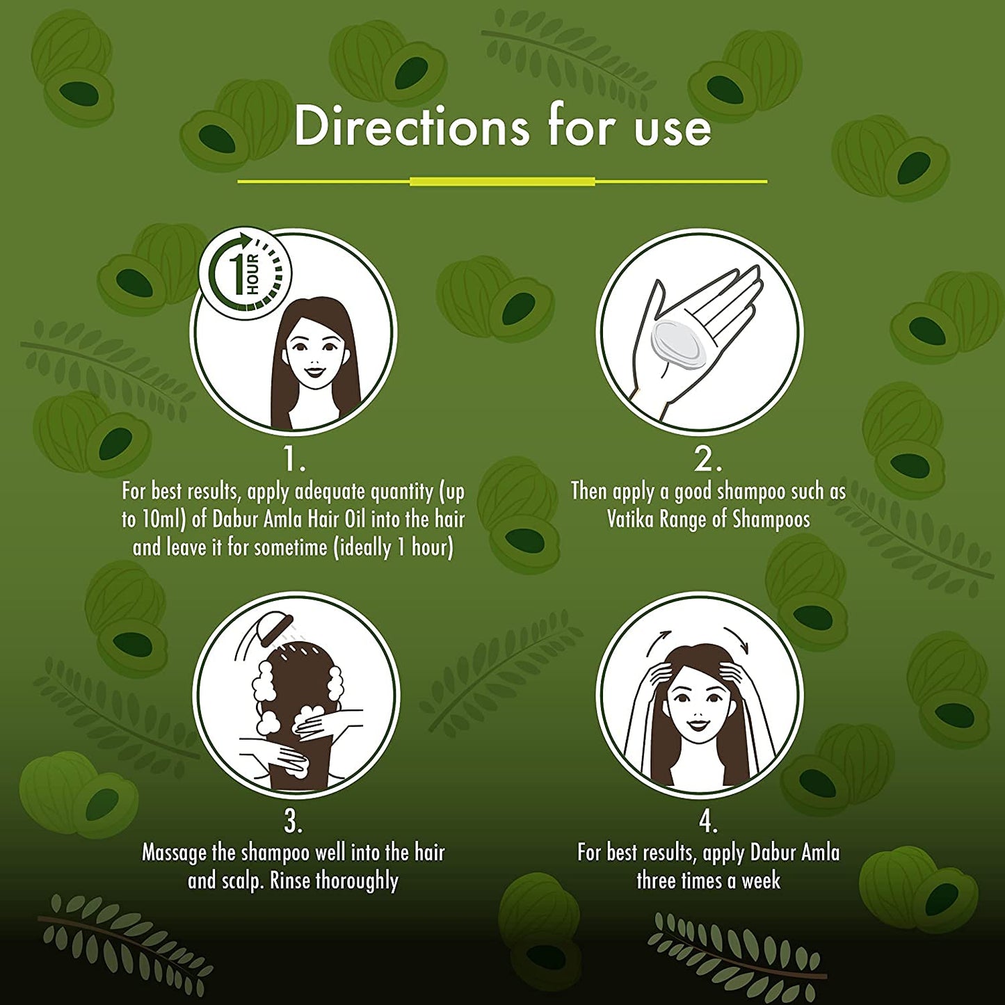 Vatika Naturals Amla Hair Oil – Nourishing Herbal Hair Oil for Stronger, Thicker & Shinier Hair – Enriched with Amla Extracts to Reduce Hair Fall, Strengthen Roots & Promote Healthy Growth – 300ml