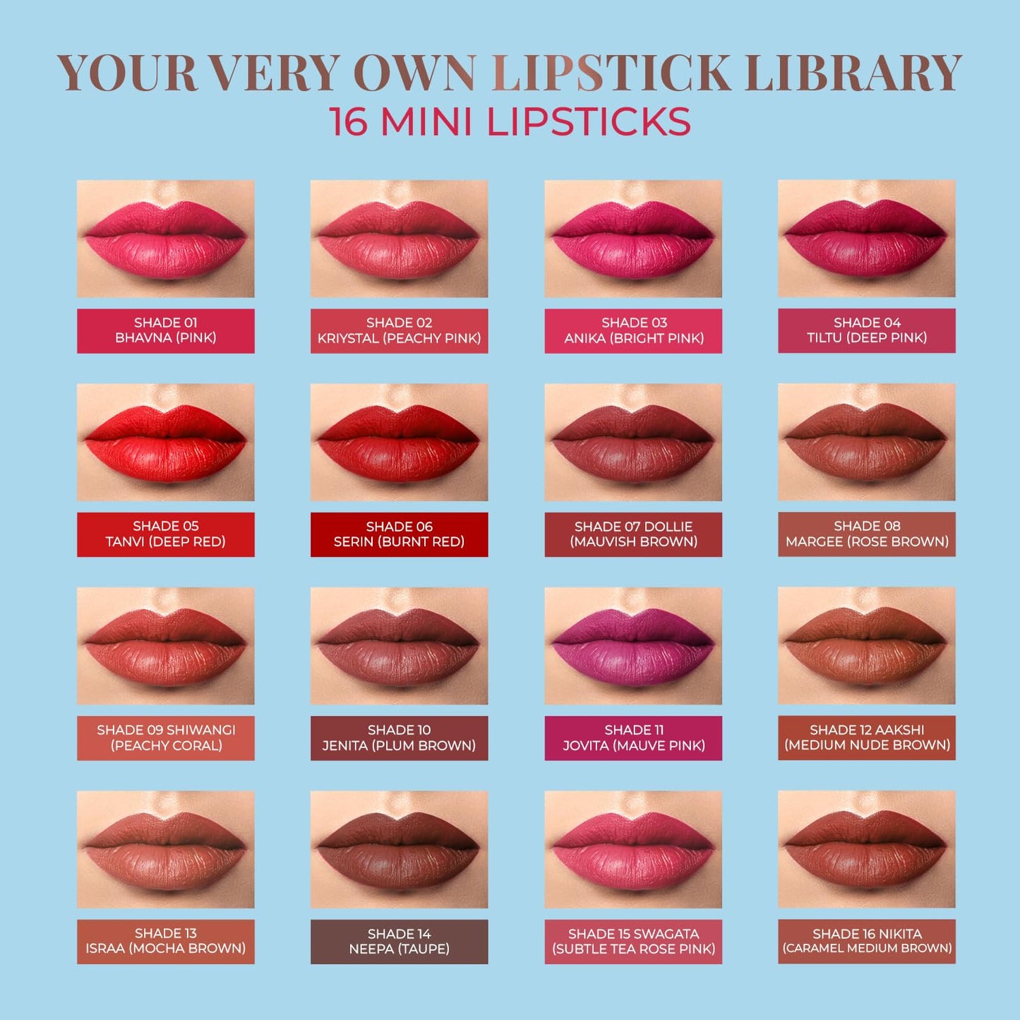 Herb Enriched Ayurvedic Lipstick Shade Sampler Kit