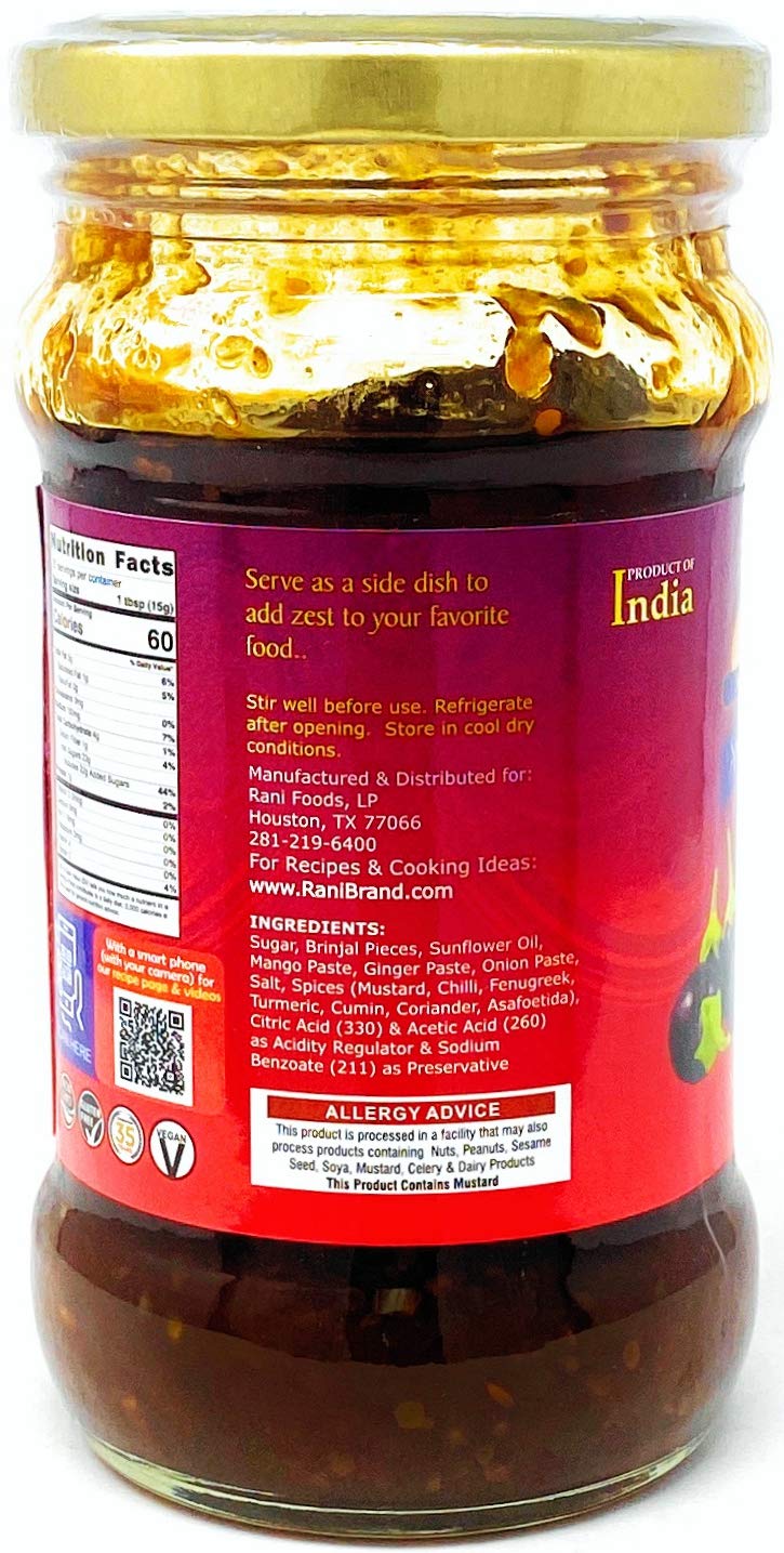 Rani Lime Pickle Hot (Achar, Spicy Indian Relish) 10.5oz (300g) Glass Jar ~ Vegan | Gluten Free | NON-GMO | No Colors | Popular Indian Condiment, Indian Origin