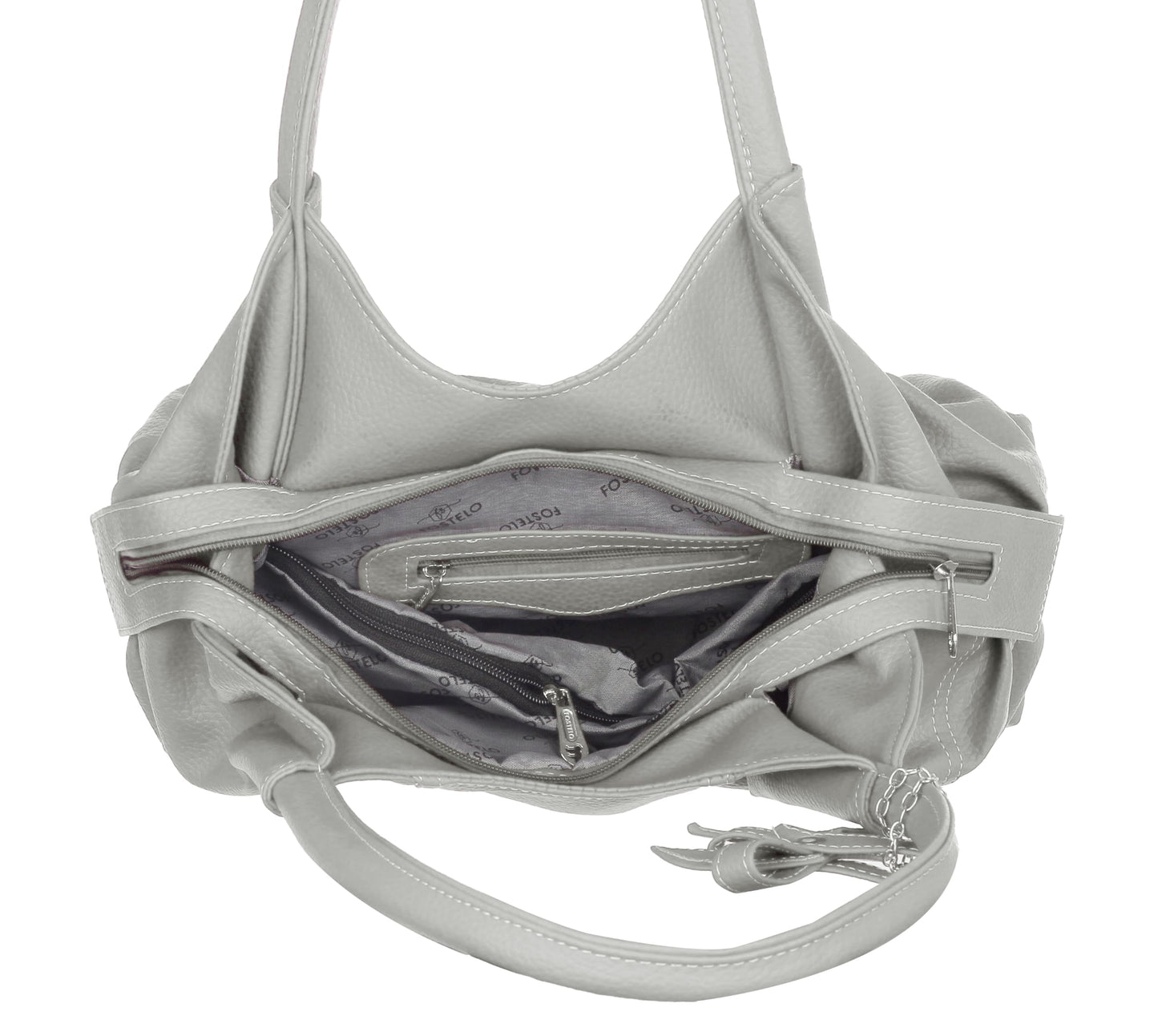 Fostelo Women's Vegan Leather Style Diva Handbag Shoulder Hobo Bag Ladies Purse (Large)