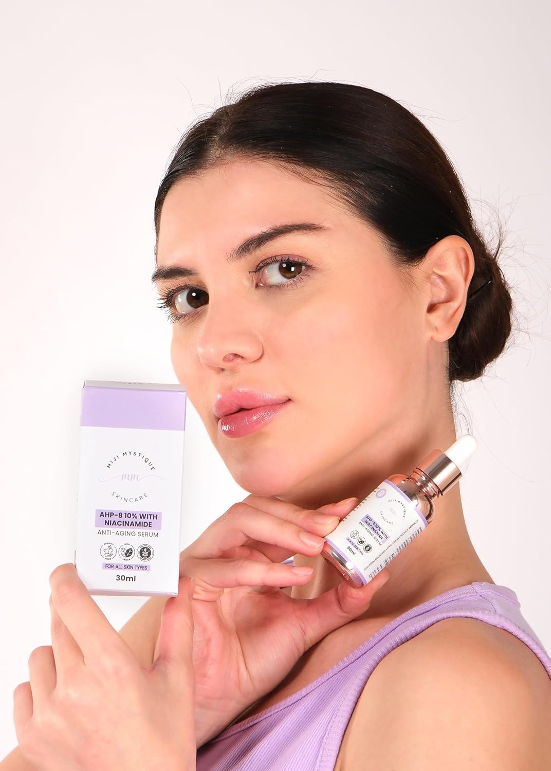 Miji Mystique Argireline Peptide Face Serum with AHP-8 | AHP-8 + Niacinamide | Smooths Fine Lines | Collagen Boost | Firms & Tightens Skin | Peptide Complex Serum | Non-Invasive Wrinkle Care | Botox Alternative | Reduces Fine Lines & Wrinkles | Firms & Li