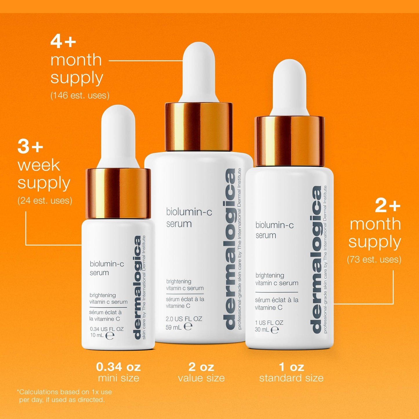 Dermalogica Biolumin-C Serum, Vitamin C Dark Spot Serum for Face with Peptide and AHA - Exfoliates and Reduces Unbalanced Pigmentation for Brighter, Firmer Skin