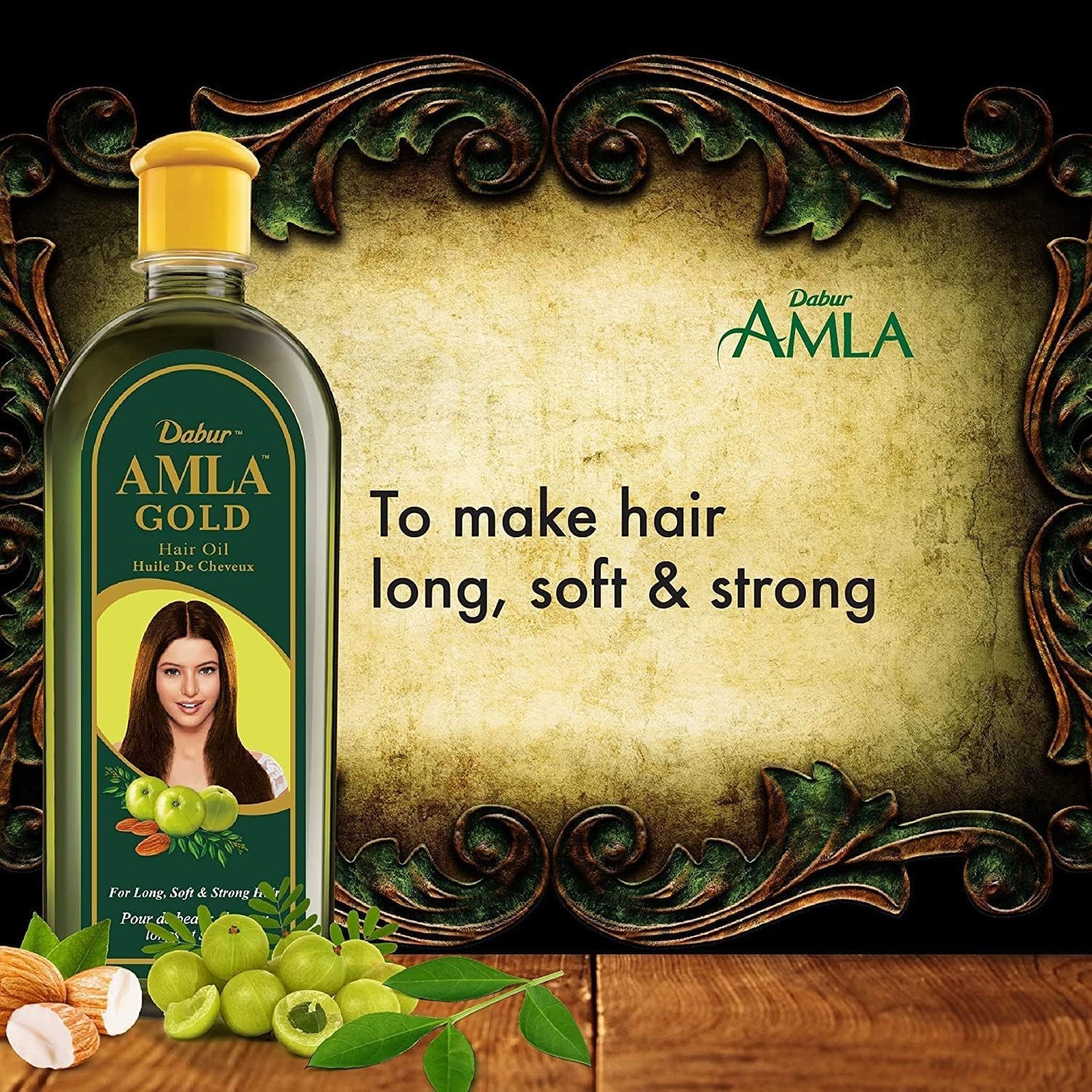 Vatika Naturals Amla Hair Oil – Nourishing Herbal Hair Oil for Stronger, Thicker & Shinier Hair – Enriched with Amla Extracts to Reduce Hair Fall, Strengthen Roots & Promote Healthy Growth – 300ml