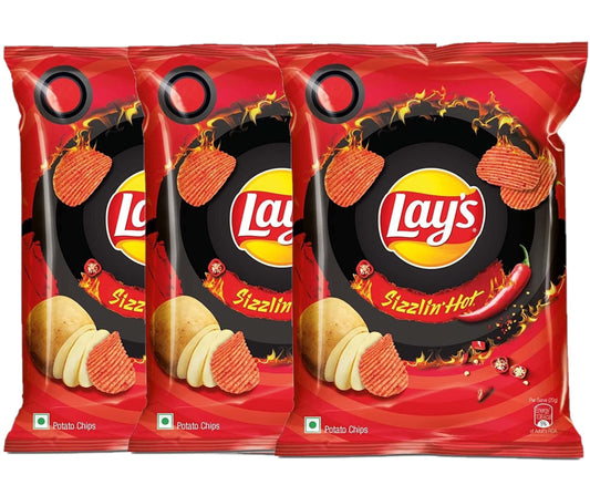 Lay's Potato Chips, India's Magic Masala Flavour, Crunchy Chips & Snacks 3 PACK