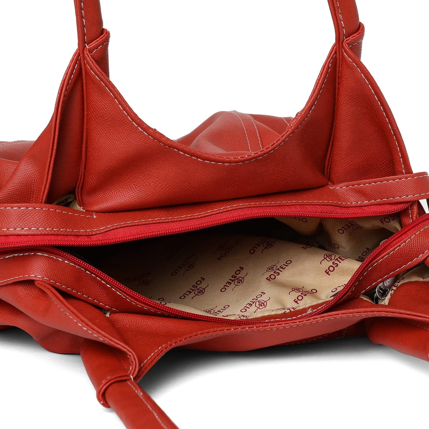 Fostelo Women's Vegan Leather Style Diva Handbag Shoulder Hobo Bag Ladies Purse (Large)