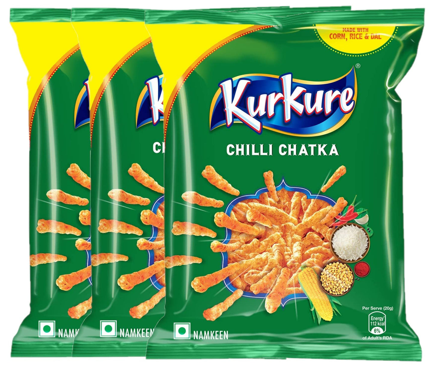 Kurkure Masala Munch Indian Chips Pack of 3