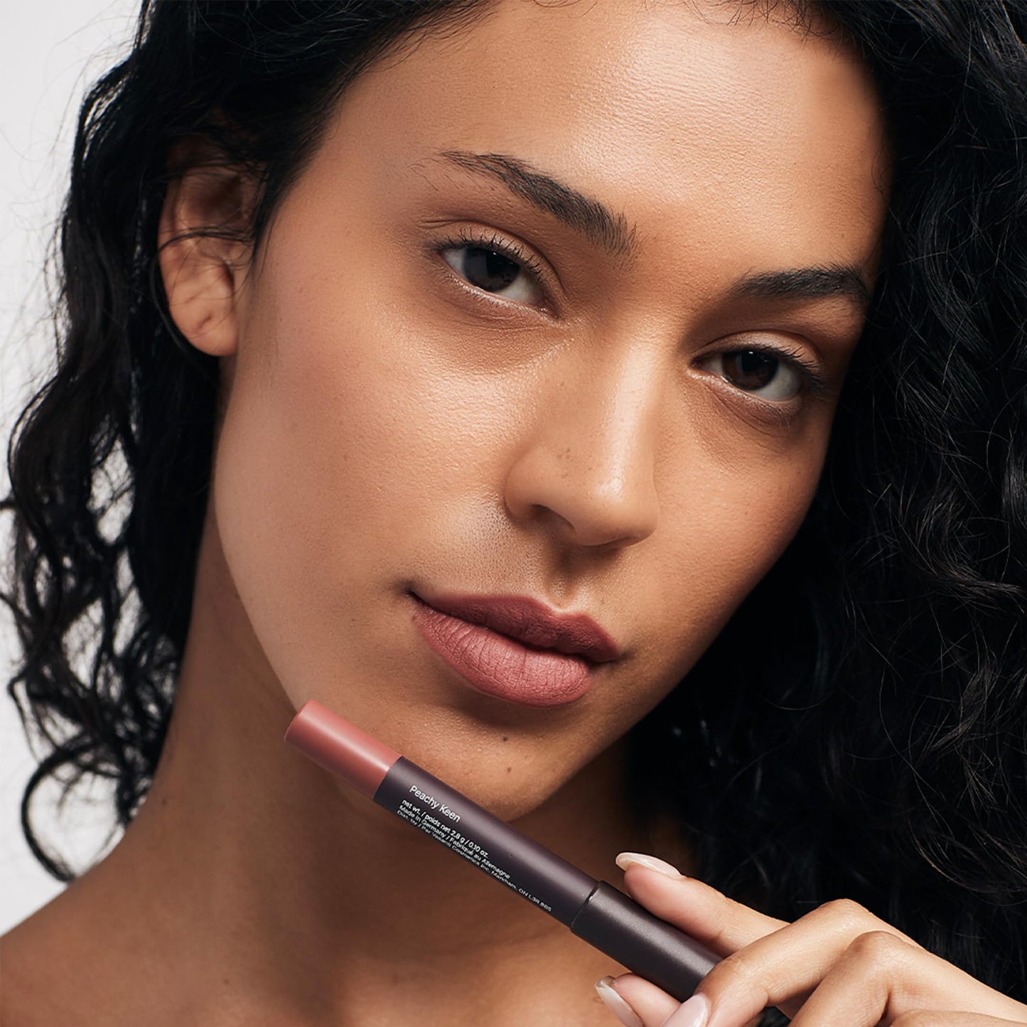 VASANTI Matte Crush Lipstick Pencil – Rosy Pout Medium Pink Brown – Soft, Velvety Matte Finish, Waterproof, Smooth Application – Natural, Vegan, Paraben-Free Lip Color