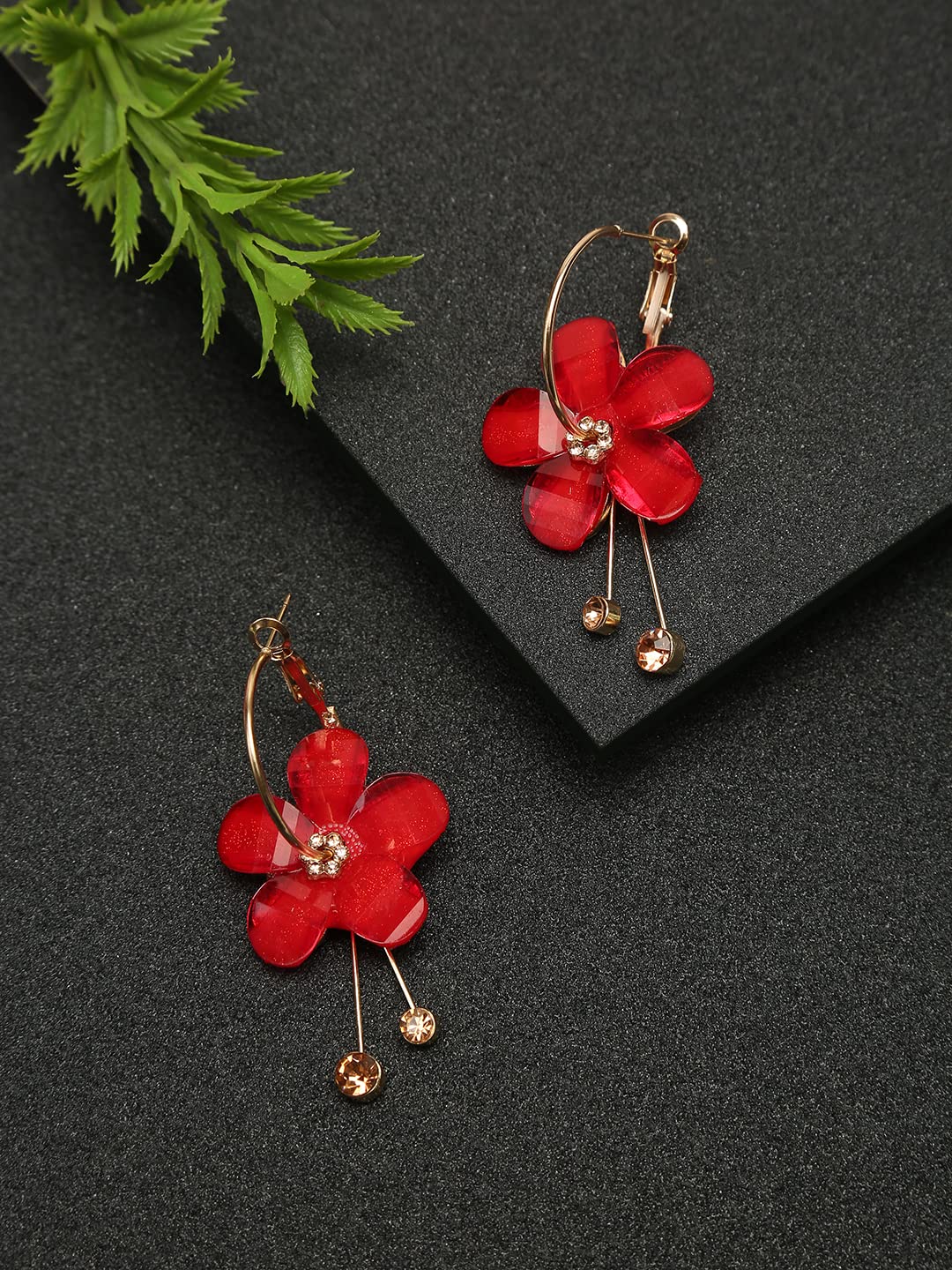 YouBella Jewellery Earings Gold Plated Floral Earrings for Girls and Women