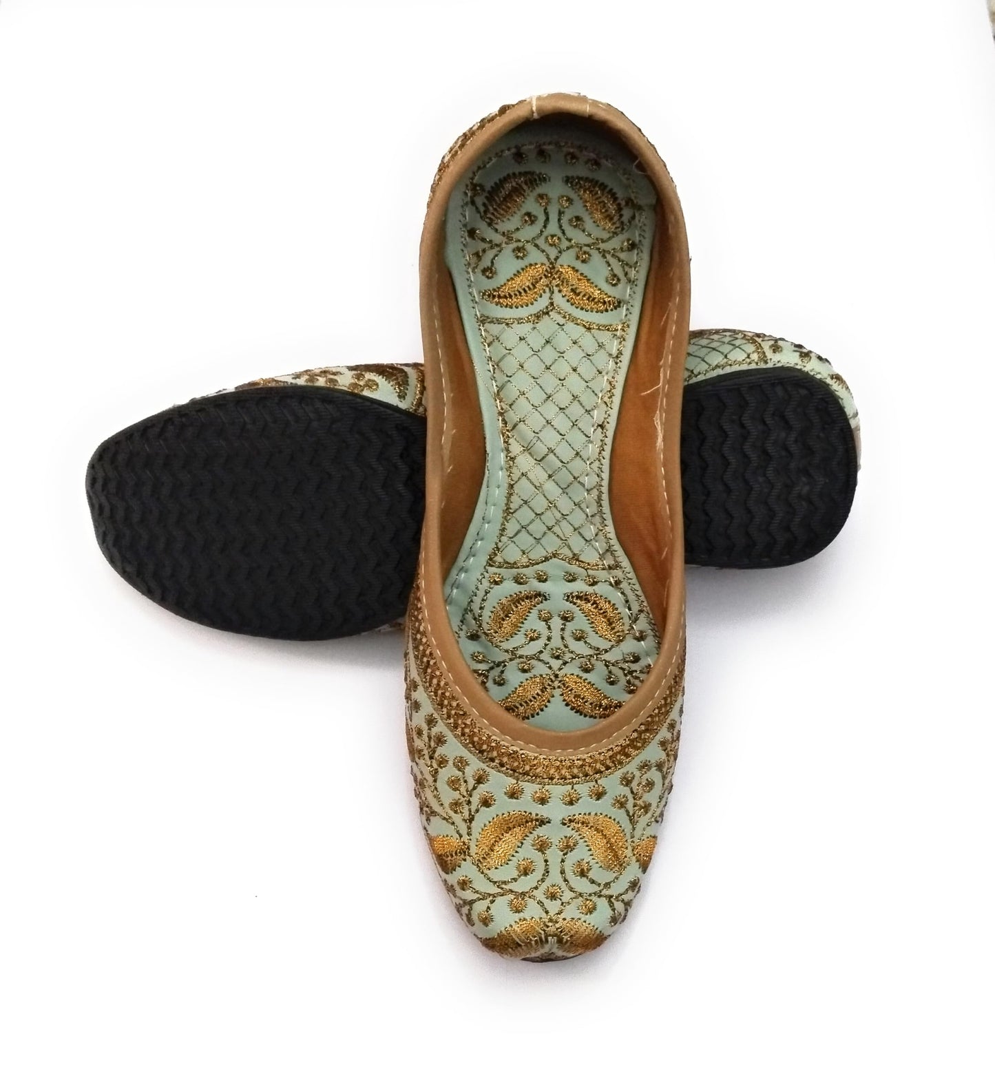 NIHARIKA Women’s Embroidered Rajasthani Mojari's Women Ethnic Footwear Mojari/Punjabi Jutti