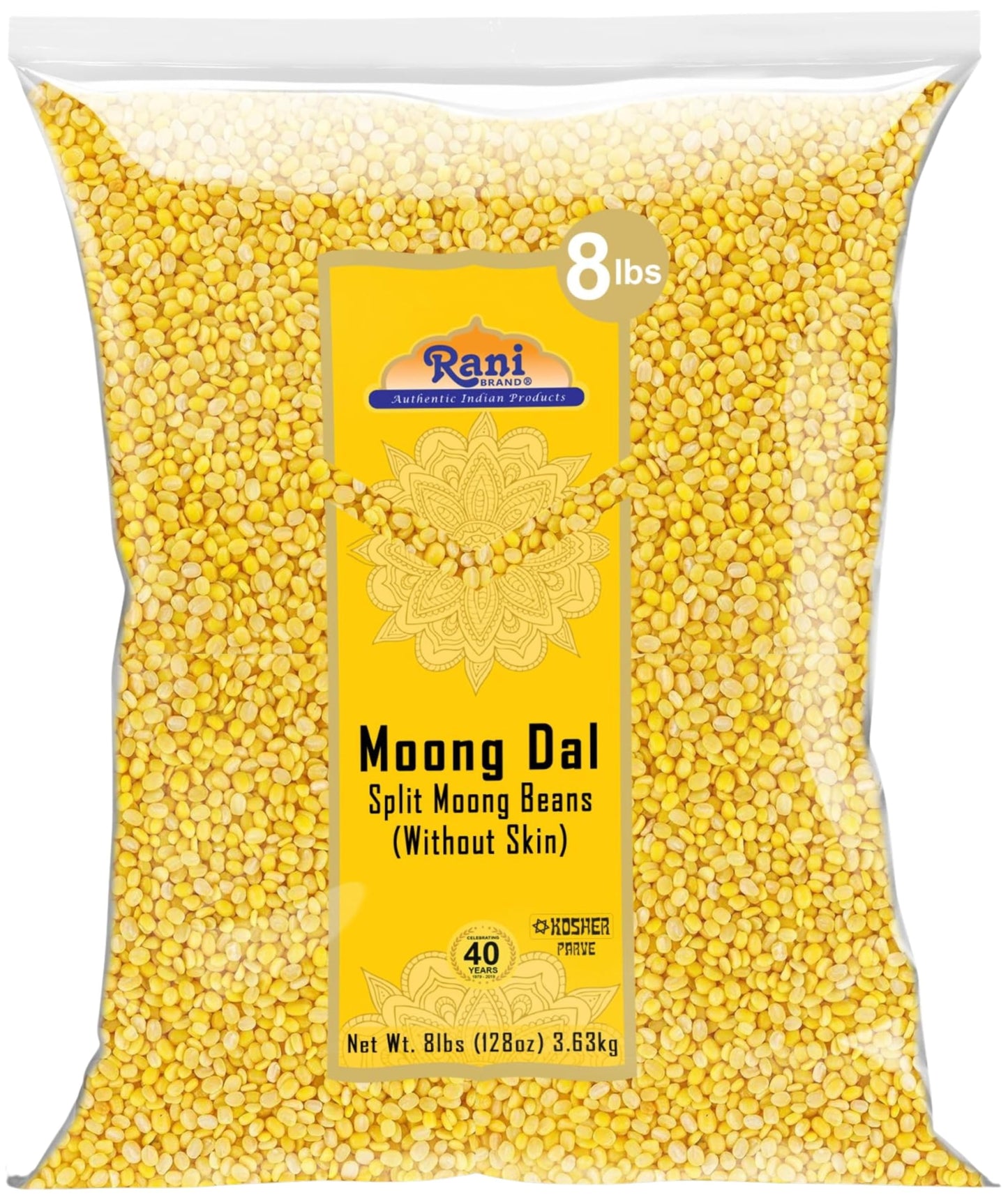 Rani Moong Whole (Ideal for cooking & sprouting, Whole Mung Beans with skin) Lentils Indian 64oz (4lbs) 1.81kg Bulk ~ All Natural | Gluten Friendly | Non-GMO | Kosher | Vegan | Indian Origin