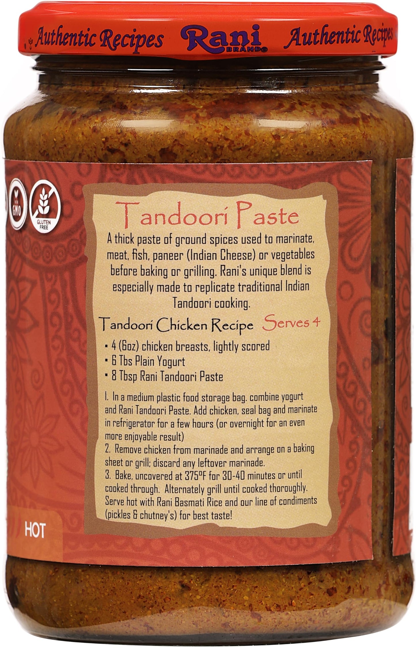 Rani Tandoori Masala (Natural, No Colors Added) Indian 11-Spice Blend 3oz (85g) PET Jar ~ Salt Free | Vegan | Gluten Friendly | NON-GMO | Kosher | Indian Origin